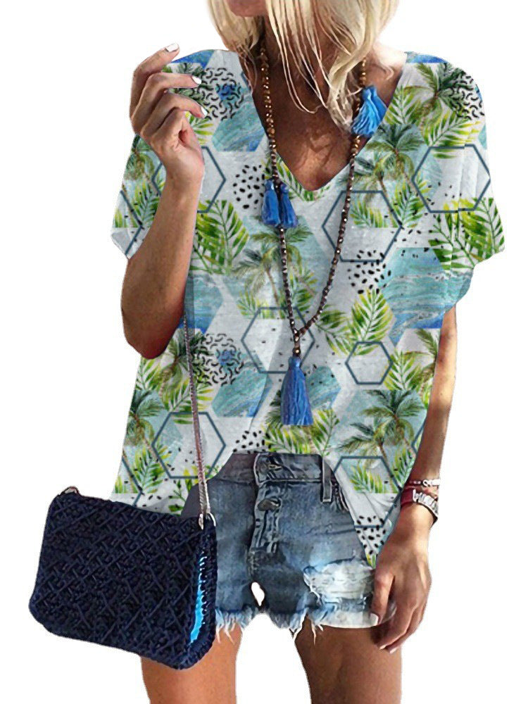 Damen Blütenmuster Sommerbluse R&B
