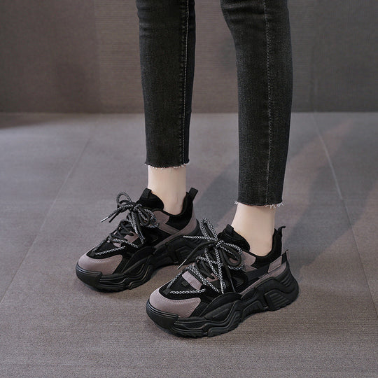 Damen sportliche Sneakers mit ergonomischer Dämpfung und atmungsaktiver Obermaterialstruktur R&B