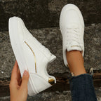 Damen Sneakers mit elegantem Metallic-Detail und rutschfester Sohle R&B