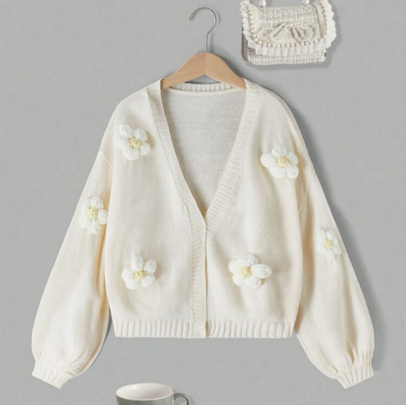 Damen Kurzjacke mit verspielten Blumenapplikationen R&B