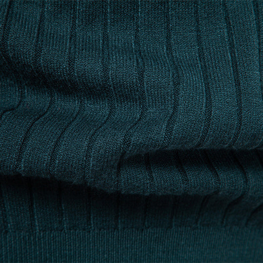 Herren Rollkragenpullover mit feinem Rippstrukturdesign R&B