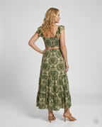 Damen Maxikleid Sommer mit Stufen