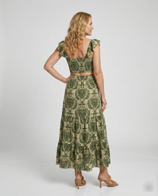Damen Maxikleid Sommer mit Stufen