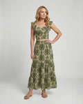 Damen Maxikleid Sommer mit Stufen
