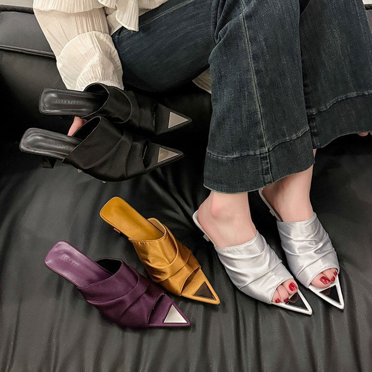 Damen Modische und elegante Slingback-Mules mit raffiniertem Design R&B