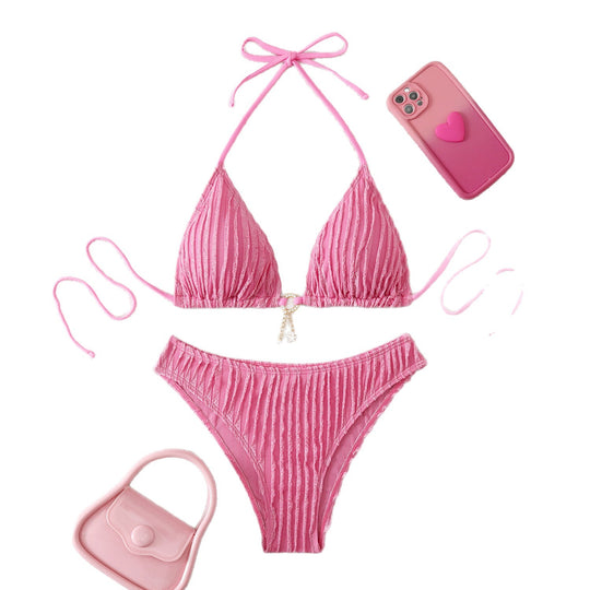 Damen Triangel-Bikini mit strukturiertem Design R&B