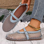 Damen Stilettos mit netzartigem Obermaterial und moderner Schnallenapplikation R&B