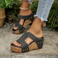 Damen Wedge-Sandaletten mit stilvollem Riemendesign R&B