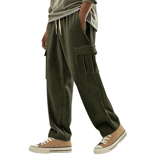 Herren Cargo-Hose mit gestreiftem Design und praktischen Seitentaschen R&B
