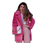 Damen Flauschteppich Mantel R&B