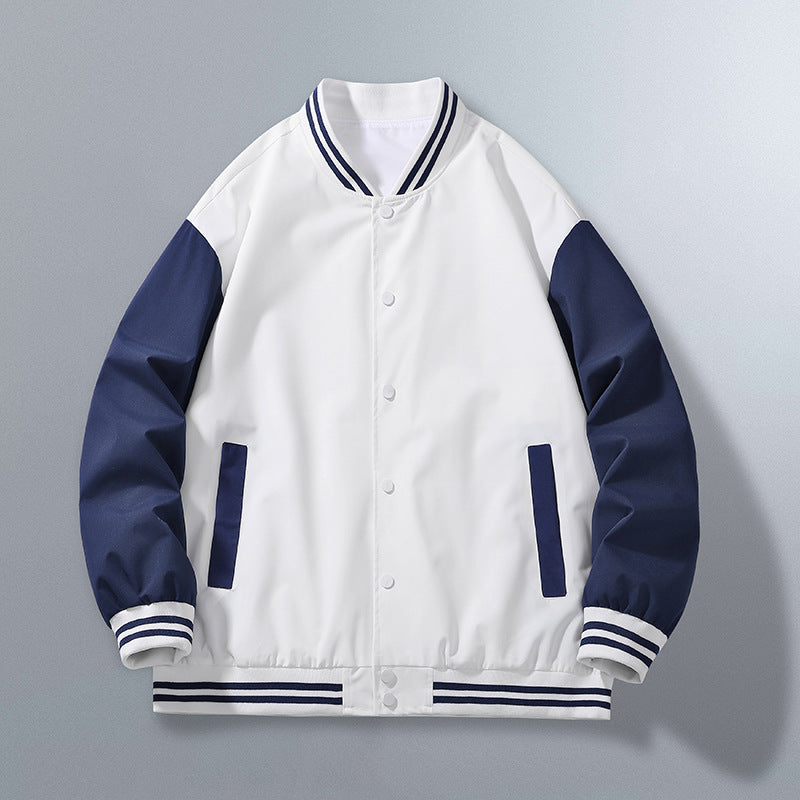 Damen lässige Bomberjacke mit modernen Kontrastärmel und funktionalen Taschen R&B