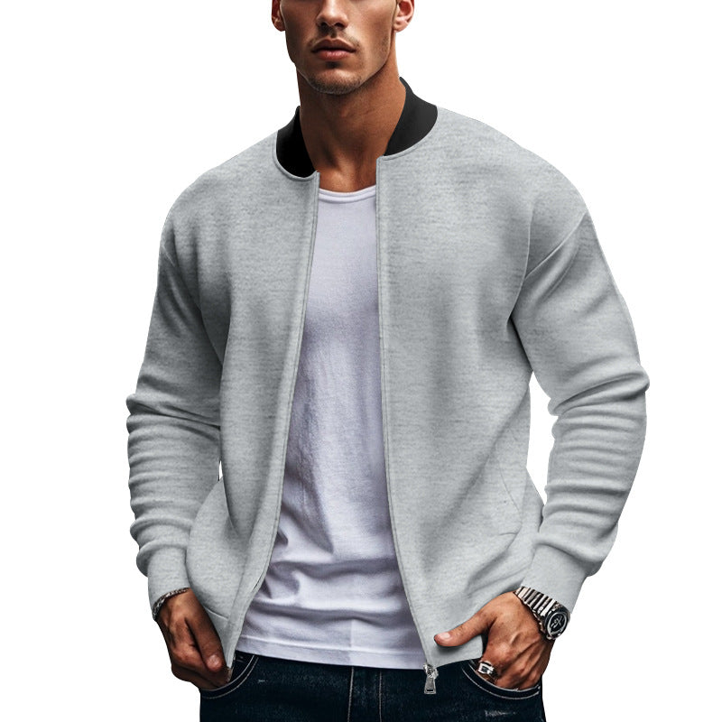Herren Sportliche Bomberjacke mit hochschließendem Kragen R&B