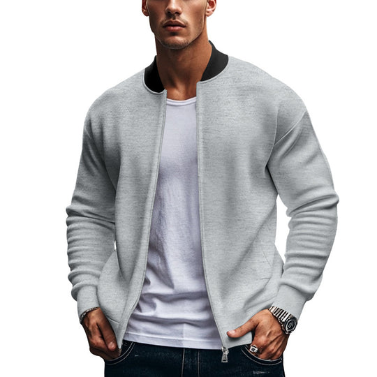 Herren Sportliche Bomberjacke mit hochschließendem Kragen R&B
