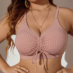 Damen Kombination aus Crop-Top und Bikinioberteil mit Raffung R&B