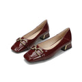Damen Elegante Blockabsatz Pumps mit detailverzierter Schnalle