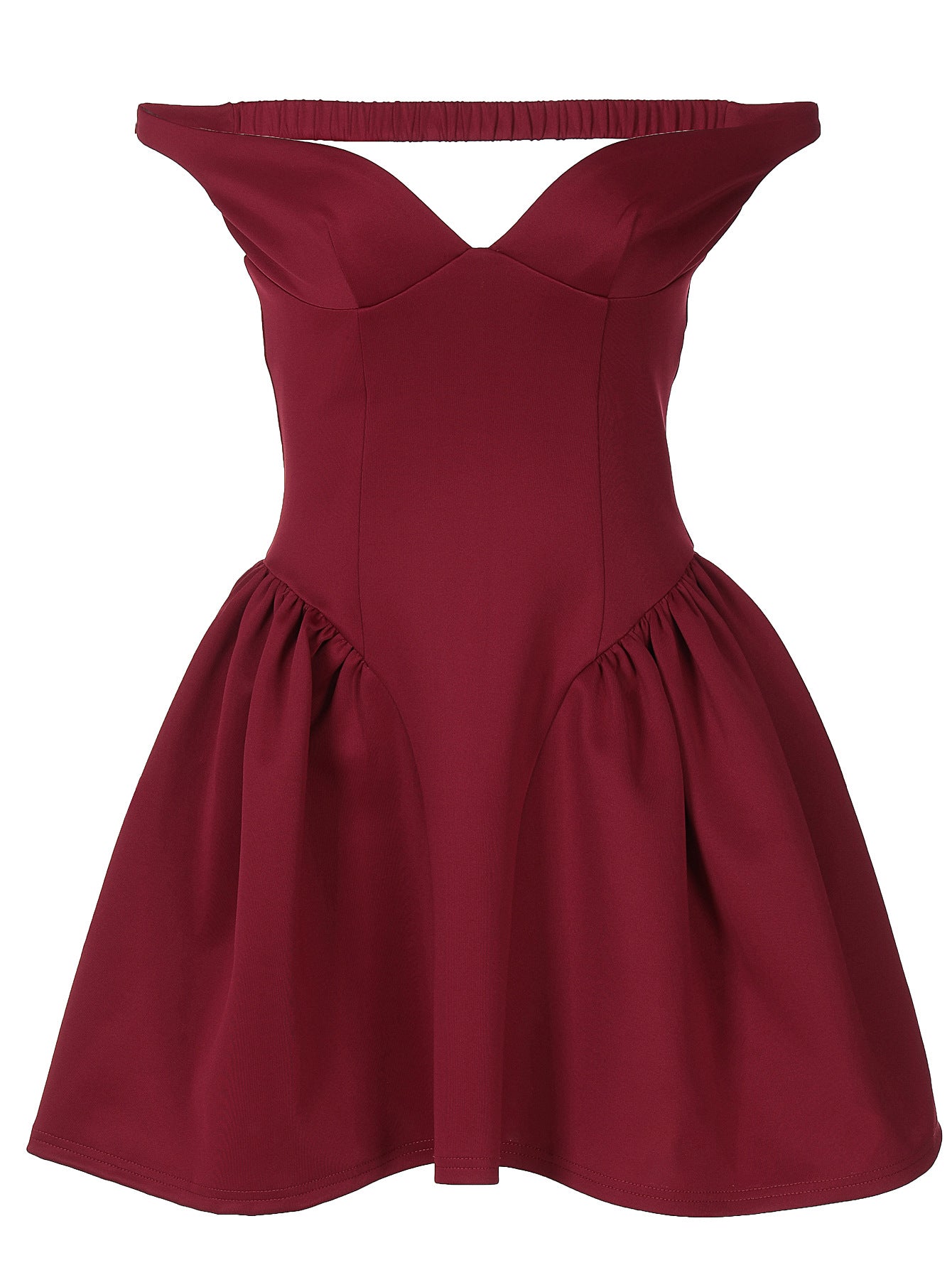 Damen Kleid mit verführerischem V-Ausschnitt und schwingendem Rock R&B