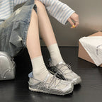 Damen elegante Ballerinas mit Punkten R&B