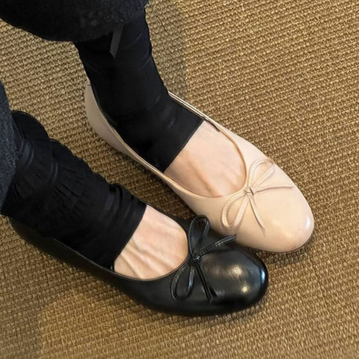Damen elegante Ballerinas mit raffiniertem Riemchen