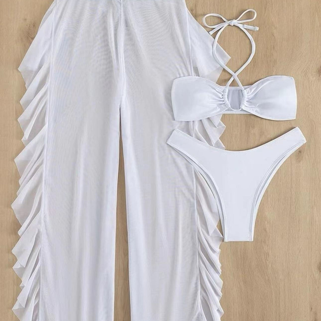 Damen Bikini-Set mit luftiger Rüschenhose R&B