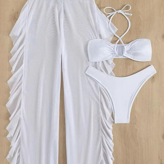 Damen Bikini-Set mit luftiger Rüschenhose R&B
