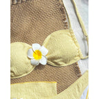 Damen Badeanzug-Set mit elegantem Bandeau-Oberteil und hoch geschnittenem Unterteil R&B