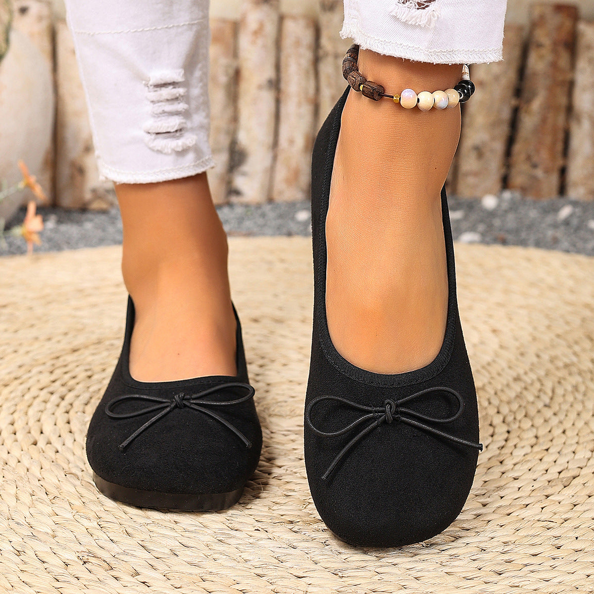 Damen Ballerinas mit feinem Schleifen-Design R&B