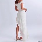 Damen Elegantes Maxikleid mit Rüschendetail R&B