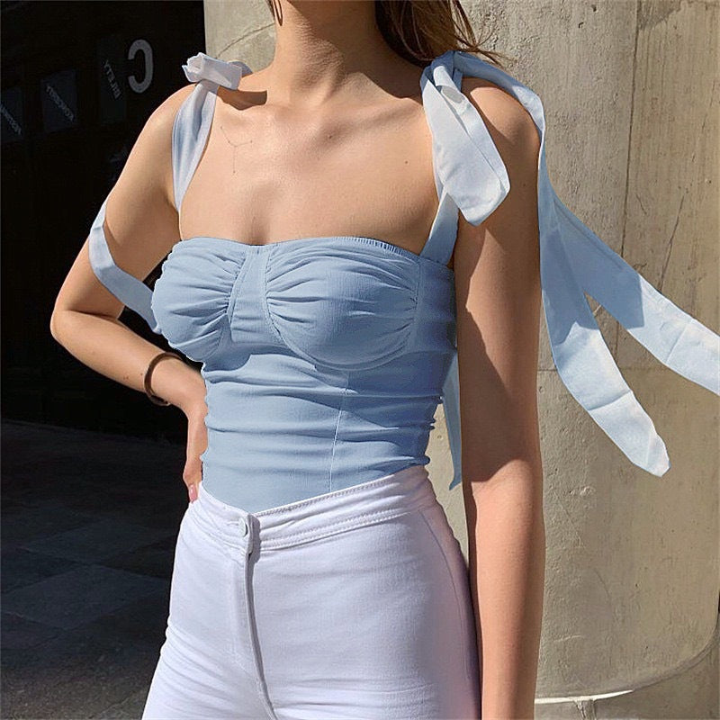 Damen Blusenoberteil mit raffinierten Trägern und eleganter Raffung R&B