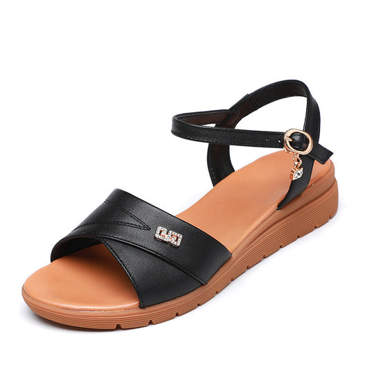 Damen Komfortable Sandalen mit verstellbarem Riemen und anatomischem Fußbett R&B