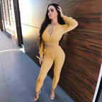 Damen Velours-Loungewear Set mit hochgeschlossener Jacke und elastischem Bund R&B