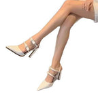 Damen elegante Slingback-Pumps mit hohem Absatz R&B