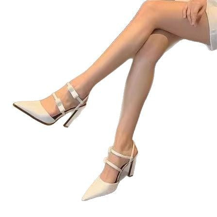 Damen elegante Slingback-Pumps mit hohem Absatz R&B