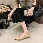 Damen spitze Ballerina Schuhe mit Nieten-Details R&B