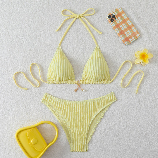 Damen Triangel-Bikini mit strukturiertem Design R&B