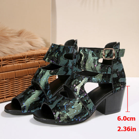 Damen Blockabsatz Sandalen R&B