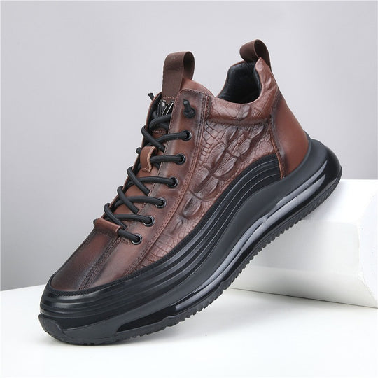 Damen Sportliche High-Top Sneaker aus hochwertigem Leder im modernen Design R&B