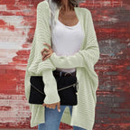 Damen Grobstrick Cardigan im lässigen Design mit weitem Schnitt und feiner Struktur R&B