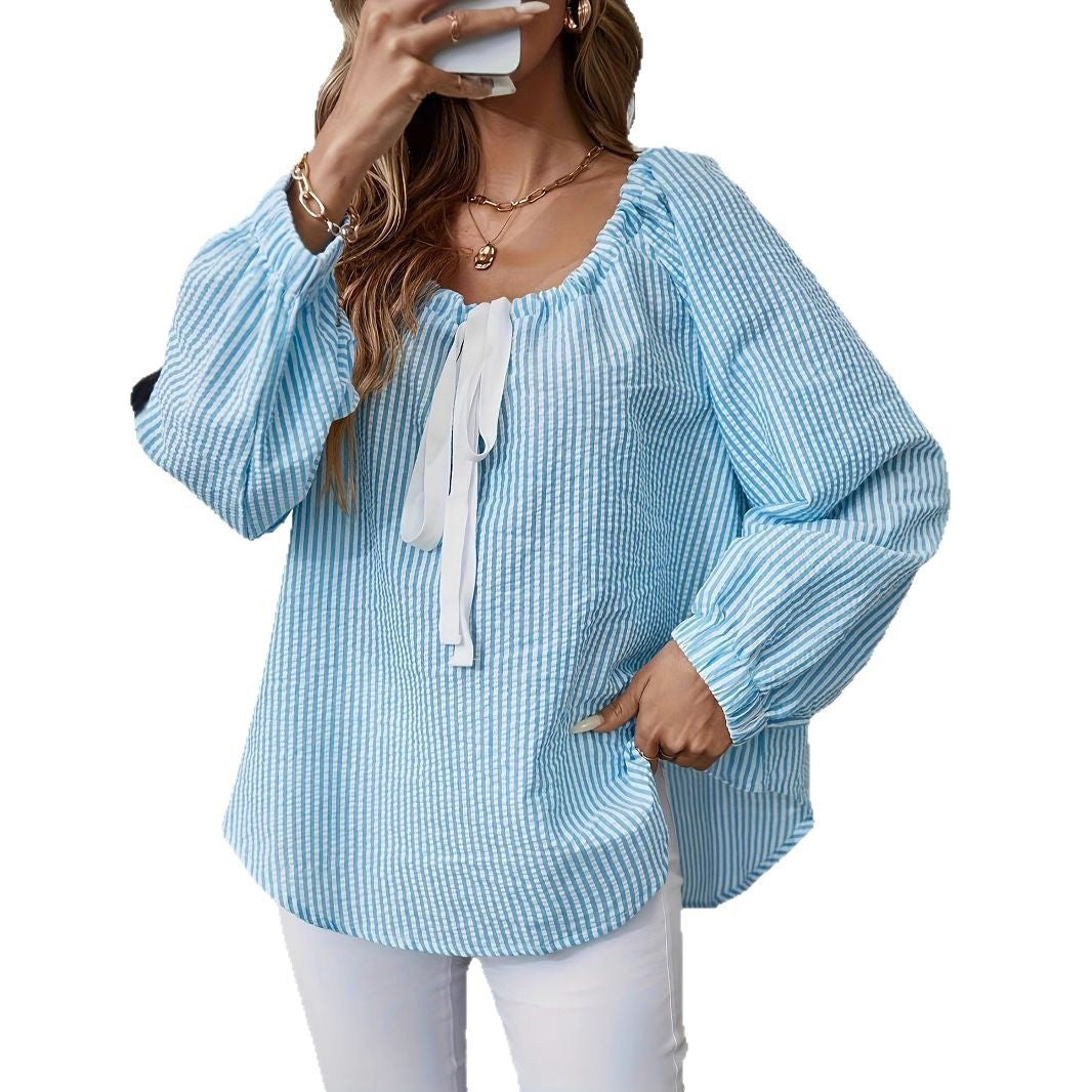 Damen Bluse mit schmeichelndem Rundhalsausschnitt und eleganten Rüschendetails R&B