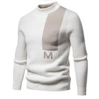 Herren Hochwertiger Strickpullover mit modernem Stehkragen und strukturiertem Design