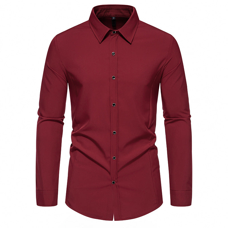 Herren modisches Langarmhemd mit elegantem Schnitt R&B