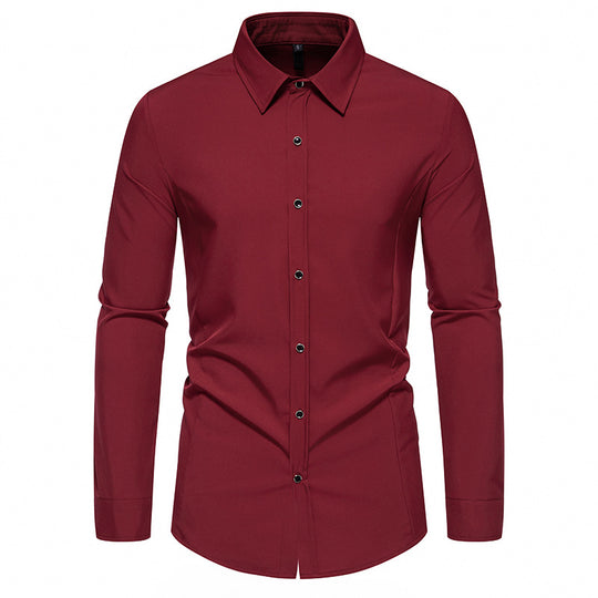 Herren modisches Langarmhemd mit elegantem Schnitt R&B