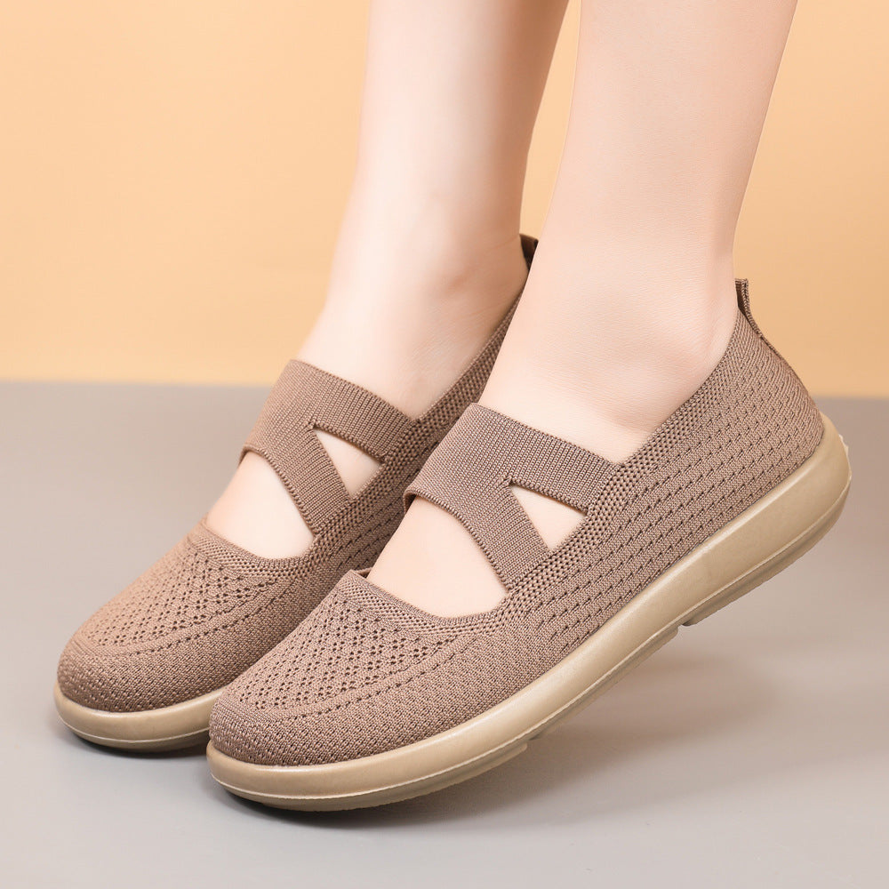 Damen Komfortable Slip-On Schuhe mit elastischen Einsätzen R&B