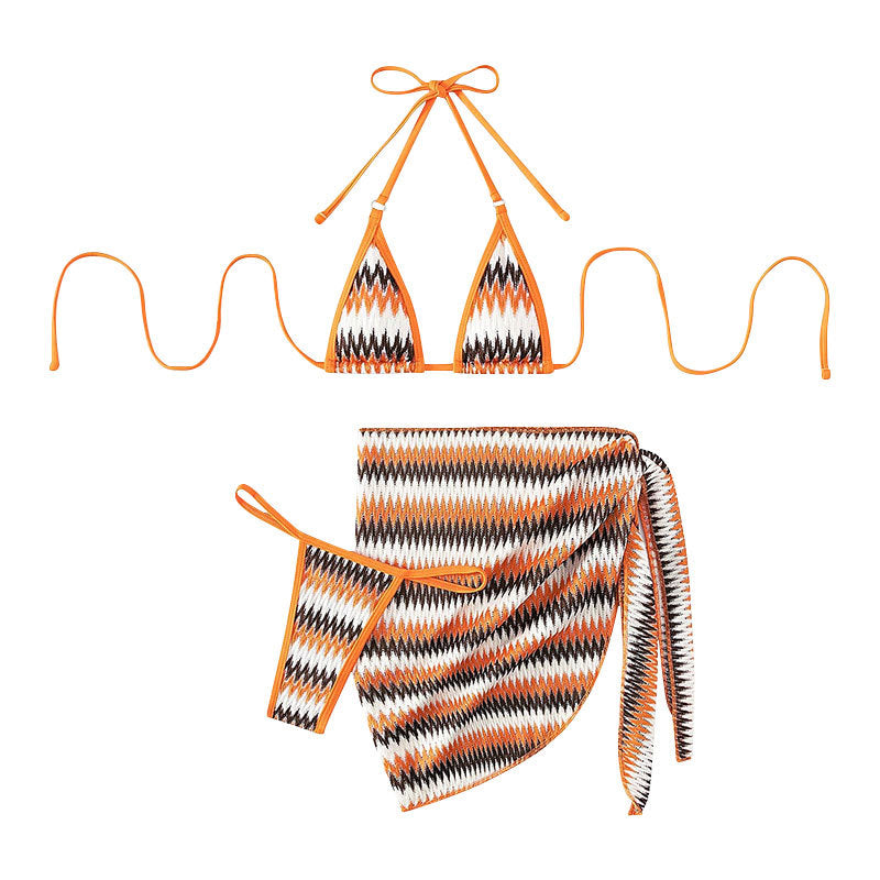 Damen Triangel-Bikini mit kreativen Slip-Design R&B
