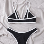 Damen Triangel-Bikini mit kontrastierenden Details R&B