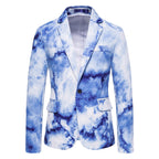 Herren eleganter Blazer im modernen Wolkenmuster