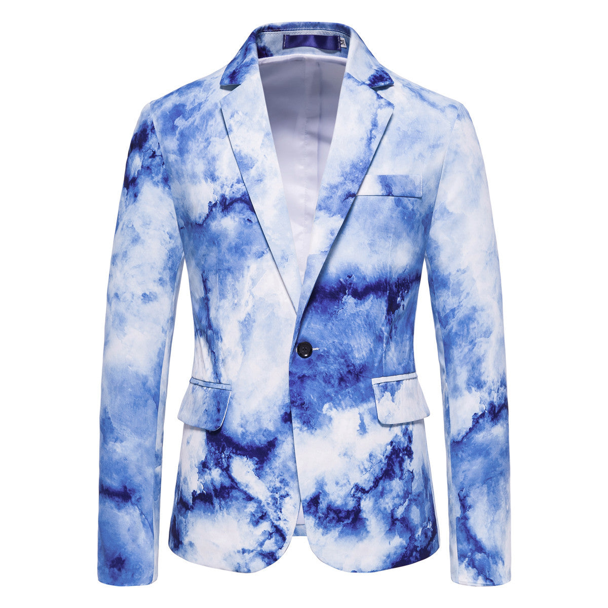 Herren eleganter Blazer im modernen Wolkenmuster
