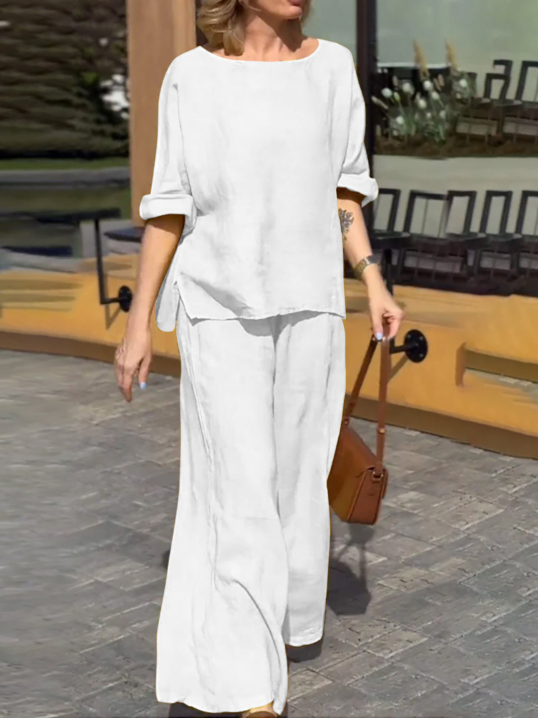 Damen Lässiges Zweiteiliges Outfit mit weitem Schnitt und lässigem Design R&B