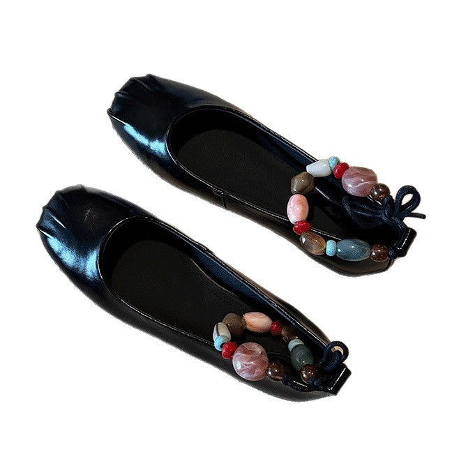 Damen Ballerina-Schuhe mit verspieltem Riemendetail und bequemer Sohle