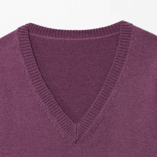 Damen eleganter V-Ausschnitt Pullover R&B