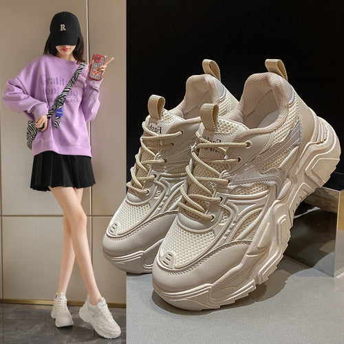 Damen Sneakers mit innovativer Sohle und atmungsaktiver Obermaterialmix R&B